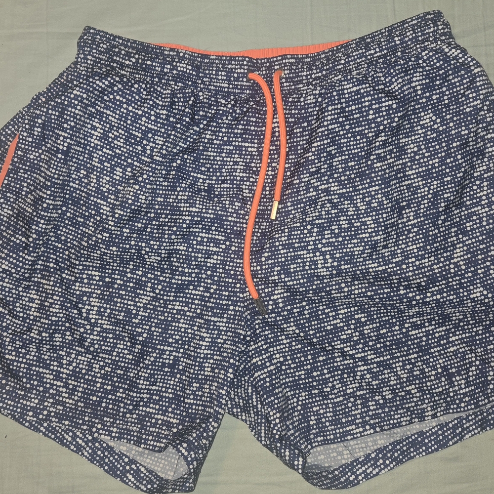 Men's Blue Swim Patterned Shorts